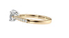 Round Solitaire Tapered Diamond Band Engagement Ring