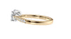 Round Solitaire Tapered Diamond Band Engagement Ring