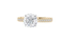 Round Solitaire Tapered Diamond Band Engagement Ring