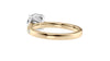 Round Solitaire Tapered Diamond Band Engagement Ring