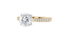 Round Solitaire Tapered Diamond Band Engagement Ring