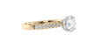 Round Solitaire Tapered Diamond Band Engagement Ring