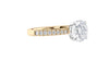Round Solitaire Tapered Diamond Band Engagement Ring