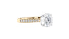 Round Solitaire Tapered Diamond Band Engagement Ring
