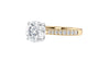 Round Solitaire Tapered Diamond Band Engagement Ring