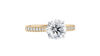 Round Solitaire Tapered Diamond Band Engagement Ring