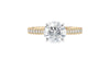 Round Solitaire Tapered Diamond Band Engagement Ring