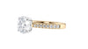 Round Solitaire Tapered Diamond Band Engagement Ring