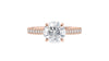 Round Solitaire Tapered Diamond Band Engagement Ring