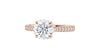 Round Solitaire Tapered Diamond Band Engagement Ring