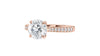 Round Solitaire Tapered Diamond Band Engagement Ring