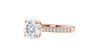 Round Solitaire Tapered Diamond Band Engagement Ring