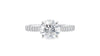 Round Solitaire Tapered Diamond Band Engagement Ring