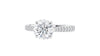 Round Solitaire Tapered Diamond Band Engagement Ring