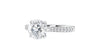Round Solitaire Tapered Diamond Band Engagement Ring