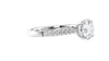 Round Solitaire Tapered Diamond Band Engagement Ring