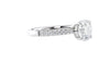 Round Solitaire Tapered Diamond Band Engagement Ring