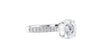 Round Solitaire Tapered Diamond Band Engagement Ring