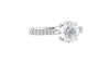 Round Solitaire Tapered Diamond Band Engagement Ring
