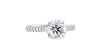 Round Solitaire Tapered Diamond Band Engagement Ring