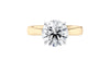 Round Solitaire Wide Band Diamond Engagement Ring