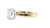 Round Solitaire Wide Band Diamond Engagement Ring