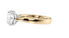 Round Solitaire Wide Band Diamond Engagement Ring