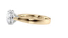 Round Solitaire Wide Band Diamond Engagement Ring