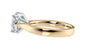 Round Solitaire Wide Band Diamond Engagement Ring