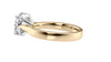 Round Solitaire Wide Band Diamond Engagement Ring