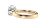 Round Solitaire Wide Band Diamond Engagement Ring
