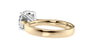 Round Solitaire Wide Band Diamond Engagement Ring