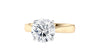 Round Solitaire Wide Band Diamond Engagement Ring
