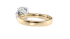 Round Solitaire Wide Band Diamond Engagement Ring