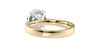 Round Solitaire Wide Band Diamond Engagement Ring