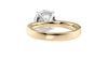 Round Solitaire Wide Band Diamond Engagement Ring
