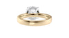 Round Solitaire Wide Band Diamond Engagement Ring