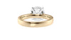 Round Solitaire Wide Band Diamond Engagement Ring