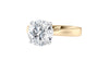 Round Solitaire Wide Band Diamond Engagement Ring