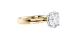 Round Solitaire Wide Band Diamond Engagement Ring