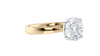 Round Solitaire Wide Band Diamond Engagement Ring