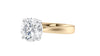 Round Solitaire Wide Band Diamond Engagement Ring
