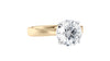 Round Solitaire Wide Band Diamond Engagement Ring