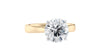 Round Solitaire Wide Band Diamond Engagement Ring