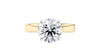 Round Solitaire Wide Band Diamond Engagement Ring