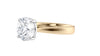 Round Solitaire Wide Band Diamond Engagement Ring