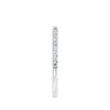 2mm 18ct white gold diamond set wedding band end view.