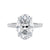Oval Solitaire Hidden Halo Diamond Band Engagement Ring