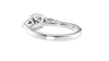 Round and Pear Cut 3 Stone Diamond Engagement Ring