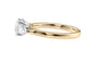 Round and Pear Cut Trilogy Diamond Engagement Ring